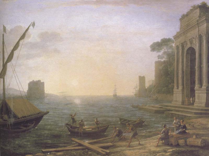 Claude Lorrain Seaport at Sunrise oil painting image